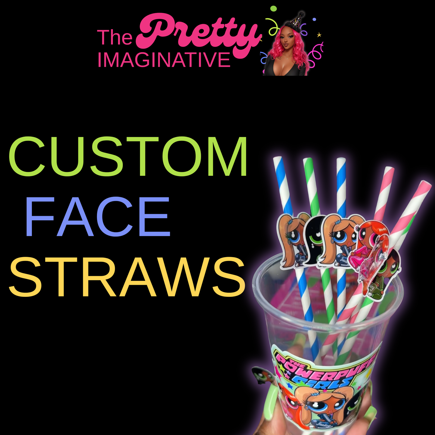 Custom Photo Straws