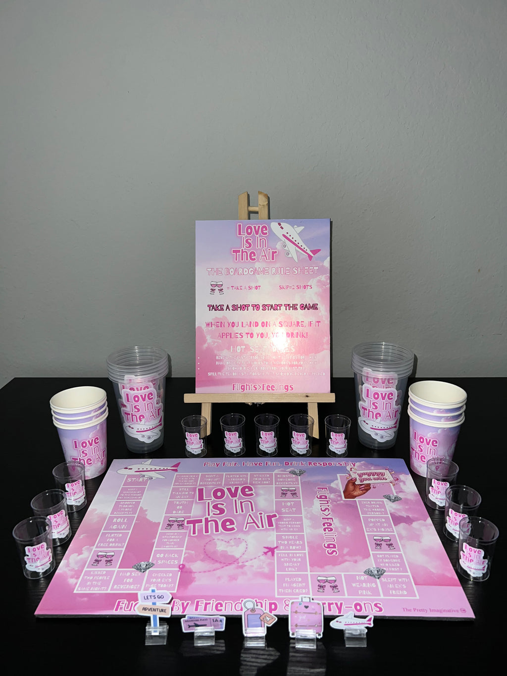 "Catching Flights Not Feelings" Boardgame Set