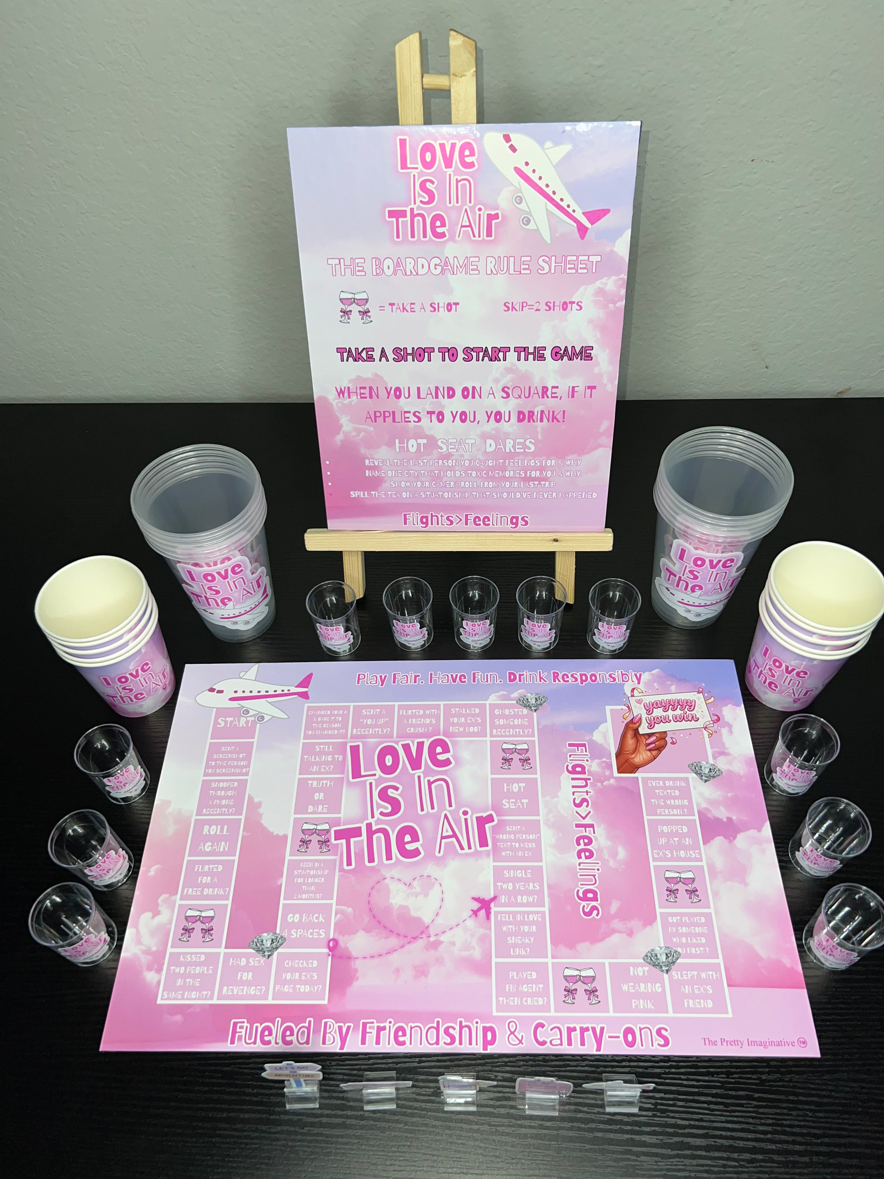 "Catching Flights Not Feelings" Boardgame Set